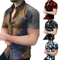 thumbnail image 6 of Button Down Shirt Mens Up Party Short Sleeve Casual Hawaiian Soft Fashion Dress, 6 of 9