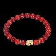 thumbnail image 2 of EOEMY Antique Silver Plated Bracelet Adjustable Size 8mm No Clasp L541-Red&Amp;Gold, 2 of 7