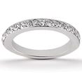 thumbnail image 1 of 14k White Gold Pave Diamond Wedding Ring Band Set 1/2 Around Size 5, 1 of 3