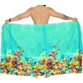 thumbnail image 4 of HAPPY BAY Men's Standard Swimsuits Sarong Pareo Beach Wrap One Size Cyan, Aquarium Summer Vacation Party, 4 of 5