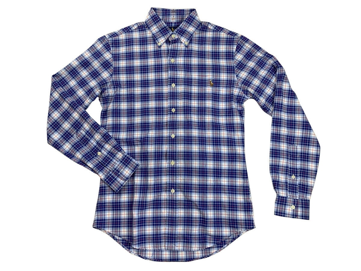 Polo Ralph Lauren - Polo Ralph Lauren Men's Blue Plaid Button Up Shirt 71075371-2002 New 