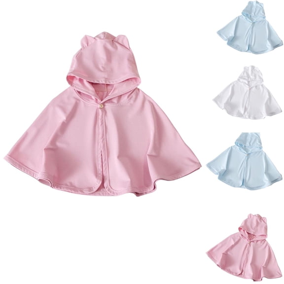 SROBPTY Toddler Girl Jackets Solid Long Sleeve Zip up Hooded Breathable Outerwear Coat for 1-3Y