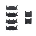 thumbnail image 2 of KMG Front + Rear Brake Pads Compatible with 2007-2008 Yamaha XVS 1100 V-Star Custom Midnight - Non-Metallic Organic NAO Brake Pads Set, 2 of 4