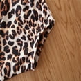 thumbnail image 5 of Fesfesfes Newborn Infant Baby Bodysuit Girls Solid Sleeveless Romper Leopard Shorts Outfits Set, 5 of 8