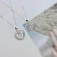 thumbnail image 3 of Collar Delicado con colgante de corazón de circonita JAMW chapado en plata 1 pieza, 3 of 5