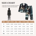 thumbnail image 3 of KLL Wave Sailboat Shark Print Women's Long Sleeve Pajamas with Pants Sleepwear Loungewear 2 Set-Medium, 3 of 7