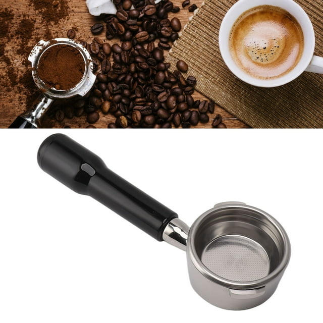 Portafiltro Para Hacer Café De Acero Inoxidable Con Agarre Cómodo Y Doble Oreja, Para BABY, ESPRESSO DELUXE, EVOL UTION Con Diseño Sin Fondo Y Material De Primera