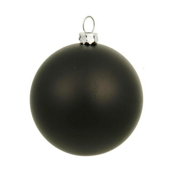 Black Matte UV Drilled Cap Ball Ornament, 8 in.