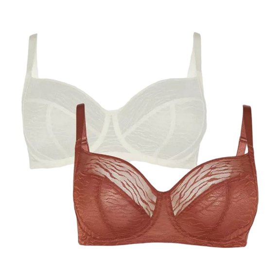 Gorgeous Womens Animal Print Mesh Bra (Pack of 2)