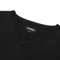 thumbnail image 7 of Krumba Men's Cotton Oversized V-Neck Classical Pull-on Sweater 4XL Black, 7 of 7