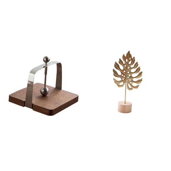 Portapapeles,Servilletero de cafetería,servilletero,organizador de mesa,Escultura de hojas,Estatua de hoja de metal Escultura de hoja Decoración del hogar,Figura de hoja artística con