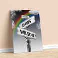 thumbnail image 3 of Personalized Canvas Vintage Street Sign For Couples, Crossroads Street Sign Best Gift For Сouple, Rainbow Name And Date Vintage Street Sign Canvas Poster Print, Wedding Street Poster Or Canvas, 3 of 4