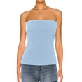 thumbnail image 2 of Womens Sleeveless Backless Wide Lapel Blouse With Slits – Sexy Solid Color Top For Casual Or Night Out, 2 of 2
