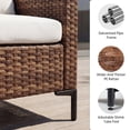 thumbnail image 4 of LAUSAINT HOME 6-Piece Patio Furniture Set, Outdoor Wicker Conversation Set with Adjustable Backrest, Beige Cushions, 4 of 9