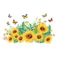 thumbnail image 1 of Un conjunto de pegatinas de pared con girasoles y mariposas para salas de estar, 1 of 5
