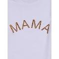 thumbnail image 4 of Mommy and Me Matching T-Shirt Letters Print Long Sleeve Pullover Sweater Tops Blouse Family Fall Outfit, 4 of 6