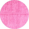 thumbnail image 1 of Ahgly Company Indoor Round Abstract Pink Modern Area Rugs, 3' Round, 1 of 4