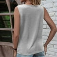 thumbnail image 5 of LYEAA Sleeveless Tops for Women Plus Size Crew Neck Cut Out Spring Summer Casual Tee Shirts Solid Vacation Beach Elegant Fashion Pullover Vest Breathable Soft Loungewear Going Out Clothes Gray L, 5 of 8