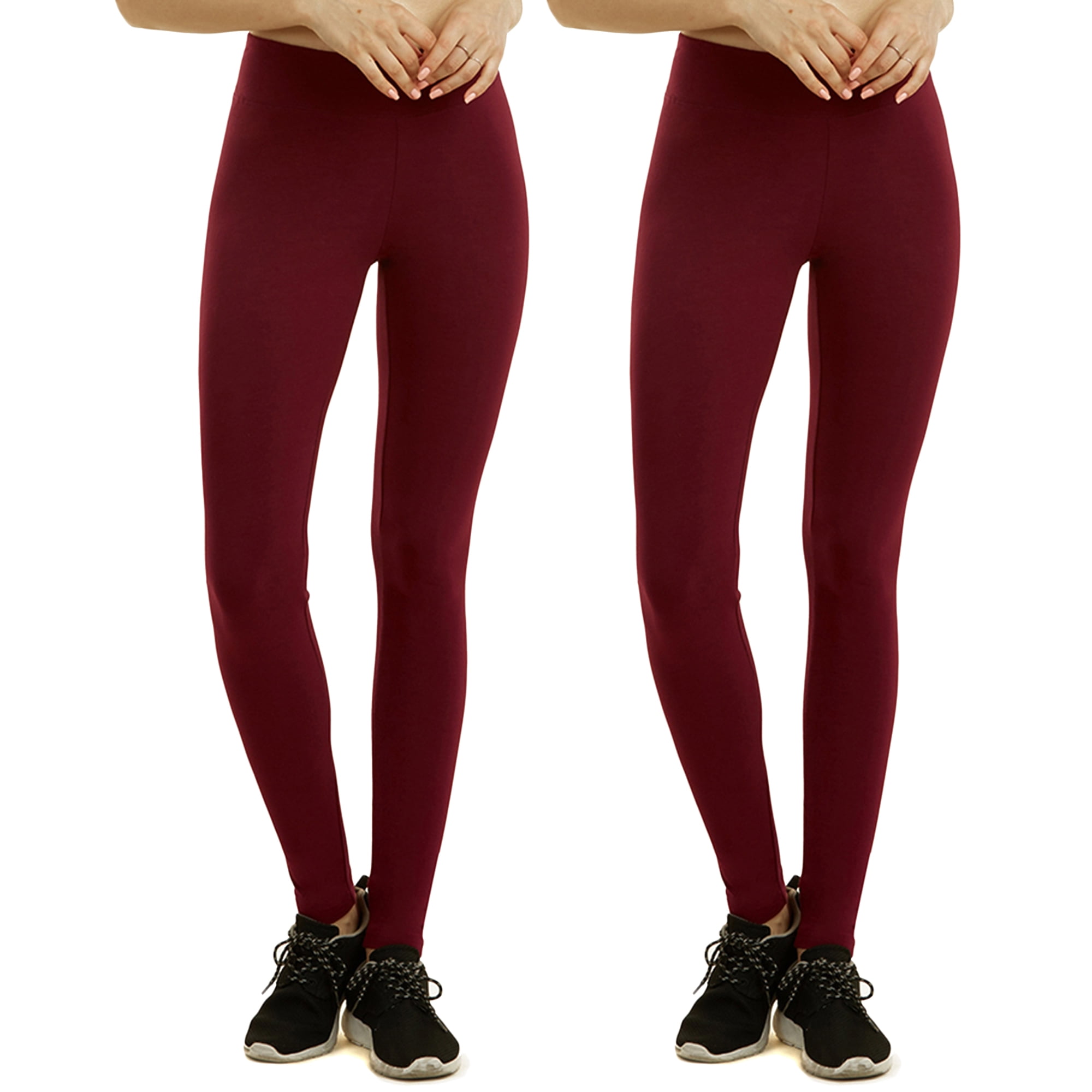 Buy Maroon Leggings for Women by Go Colors Online