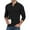 Black, variant on HAOMEIL Men's Polo Shirts Muscle V Neck T-Shirts Long Sleeve Slim Fit Polo Shirts for Men