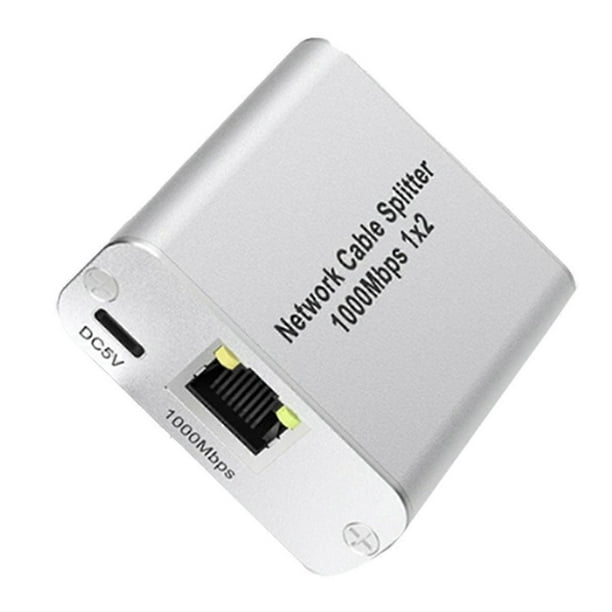 Ethernet Splitter 1 to 2 High Speed Gigabit Ethernet Switch 2 Port Internet RJ45 LAN Splitter for Ca