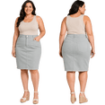 thumbnail image 6 of Jack david Womens Plus Size Stretch 24'' Length Casual Twill Cotton Skirt A500, 6 of 6