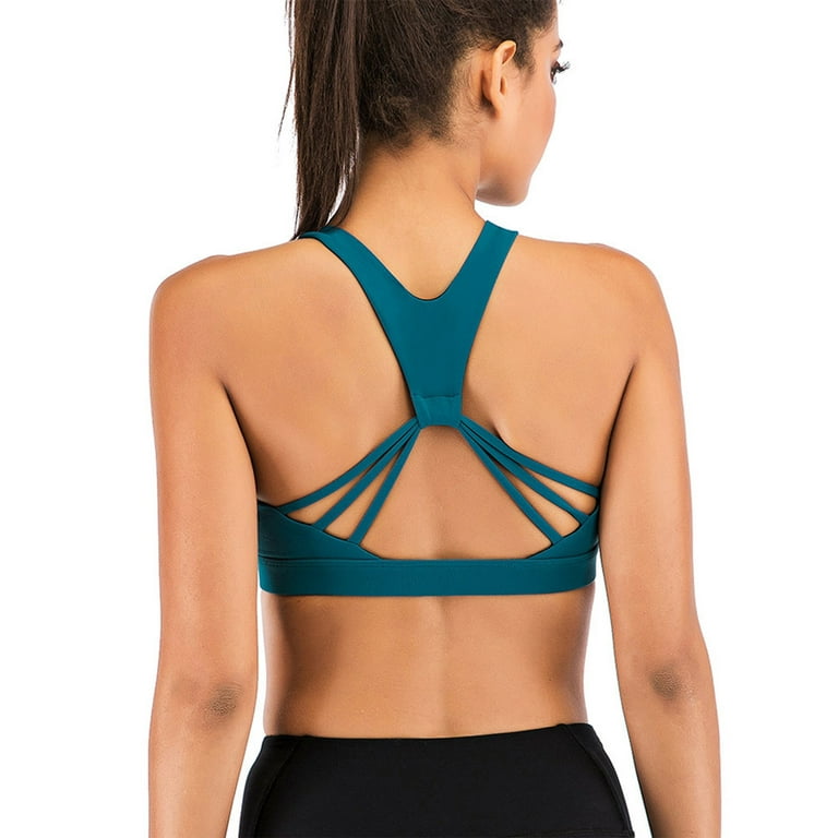 Women's Yoga Bra Tops Activewear Strappy Sports Bra Cross Back Workout Size S  M L XL 2XL 