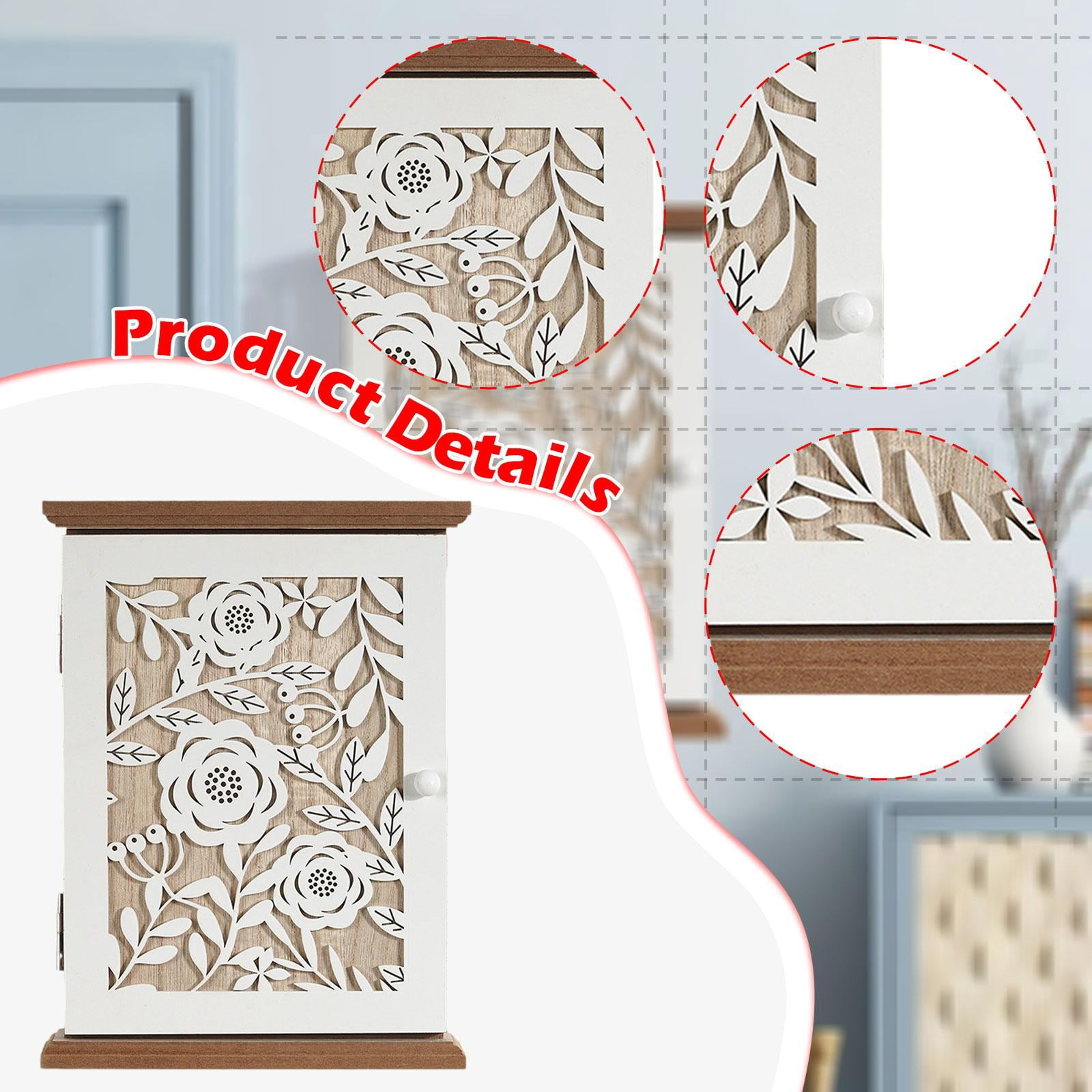 Key Box Key Holder Key Hanger with 6 Hooks Wall Mounted for Entryway Hallways Homes and Offices