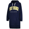 thumbnail image 2 of Women's Gameday Couture Navy West Virginia Mountaineers Take a Knee Raglan Hooded Sweatshirt Dress, 2 of 3