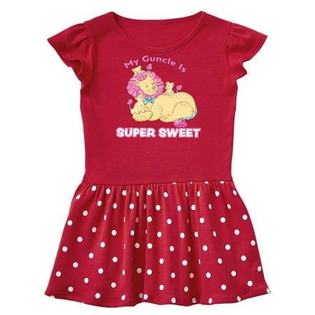 

Inktastic My Guncle Is Super Sweet Cotton Candy Lions with Pink Mane Gift Baby Girl Dress