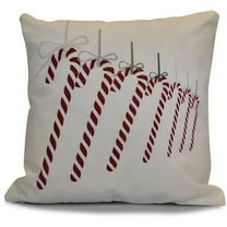 Simply Daisy 16" x 16" Candy Canes Geometric Print Pillow