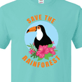 thumbnail image 4 of Inktastic Save the Rainforest Toucan Illustration T-Shirt, 4 of 5