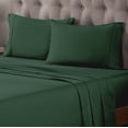 thumbnail image 7 of BNM Egyptian Cotton 400 Thread Count Sheet Set, Twin XL Size, Hunter Green, 7 of 7