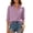 Pink, variant on Paiwinds Women's Button Down Blouses, Casual Point Collar V-Neck 3/4 Sleeve Shirts with Front Pockets, Relaxed Fit Summer Tops