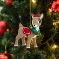 thumbnail image 2 of Kurt Adler Rudolph Clarice Christmas Ornament, 2 of 4