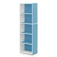 thumbnail image 1 of Pemberly Row Engineered Wood 5-Tier Reversible Open Shelf Bookcase in Blue, 1 of 6