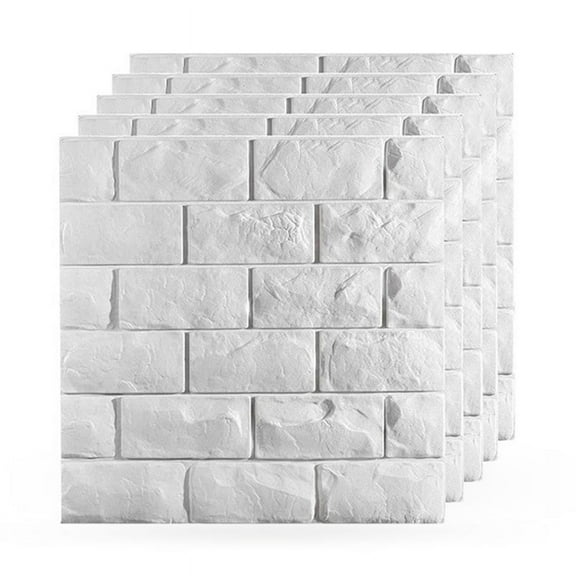 30 Pcs 3D Wall Panels Peel and Stick Foam Brick Wallpaper Self Adhesive Waterproof Covering for Decor