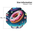 thumbnail image 2 of KLL Drink Coasters Set Octagon of 4,PU Leather Absorbent Coasters Set Decorative Coffee Cup Coasters Housewarming Gift for Home Decor-Starry Sky Pine Tree Donut, 2 of 5