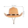 thumbnail image 4 of Sombrero de ala ancha para hombres Sombrero de paja de playa de verano Sombreros plegables de sol para adultos (caqui), 4 of 6