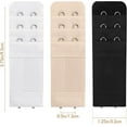 thumbnail image 2 of 9 Pcs Bra Extender 2 Hook 3 Row, Women's Soft Comfortable Elastic Bra Strap Extender, Lady's Bra Extenders 2 Hooks, 2 of 7