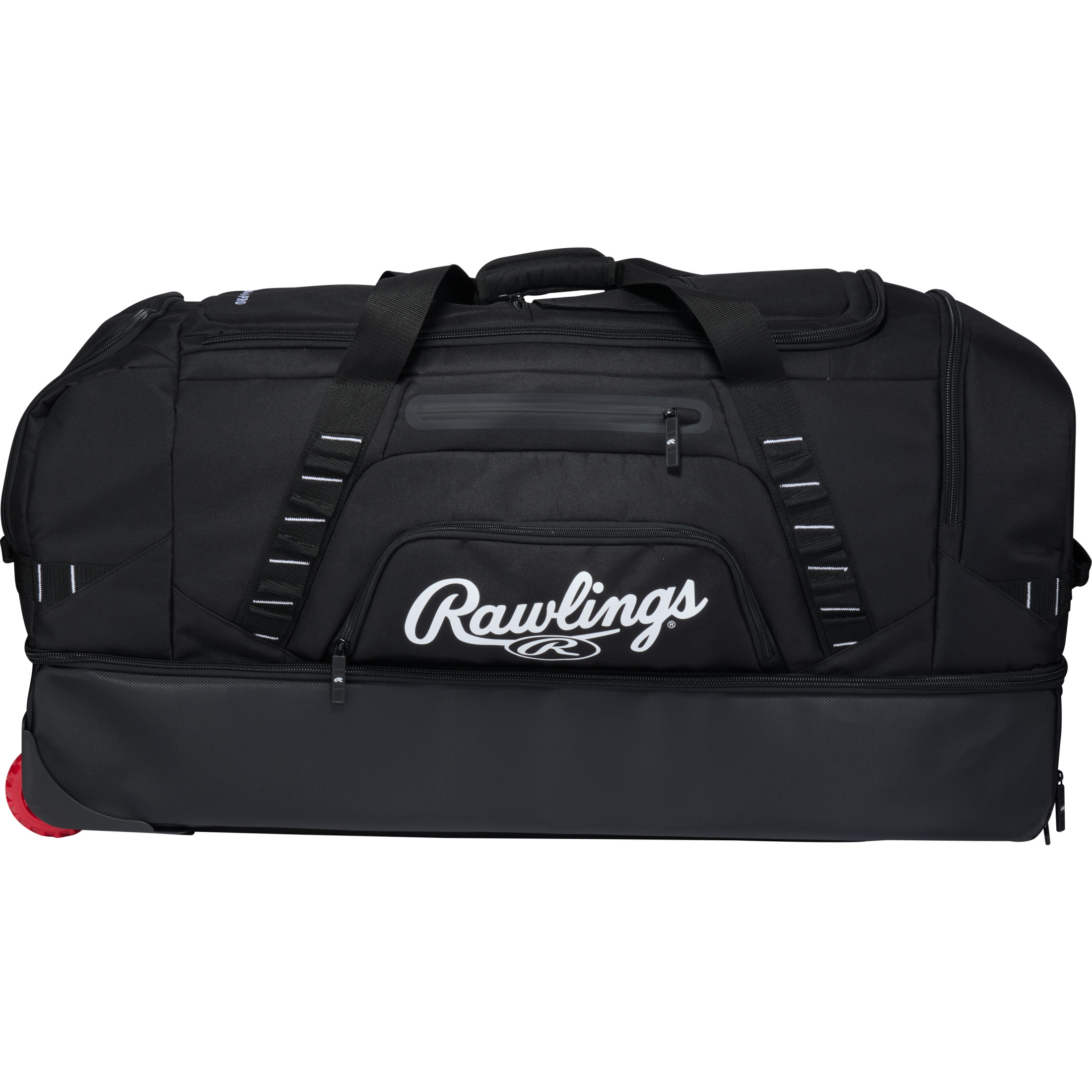 Rawlings Yadi2 Luggage Wheeled Equipment Bag | Baseball Catcher’s Bag | Black