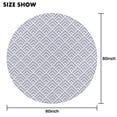thumbnail image 7 of Round Purple Geometry Tablecloth -Linen Fabric Table Cloth - Washable Reusable Table Cover with Dust-Proof Wrinkle Resistant for Restaurant, Picnic, Indoor and Outdoor Dining 60 Inch X 60 Inch, 7 of 7