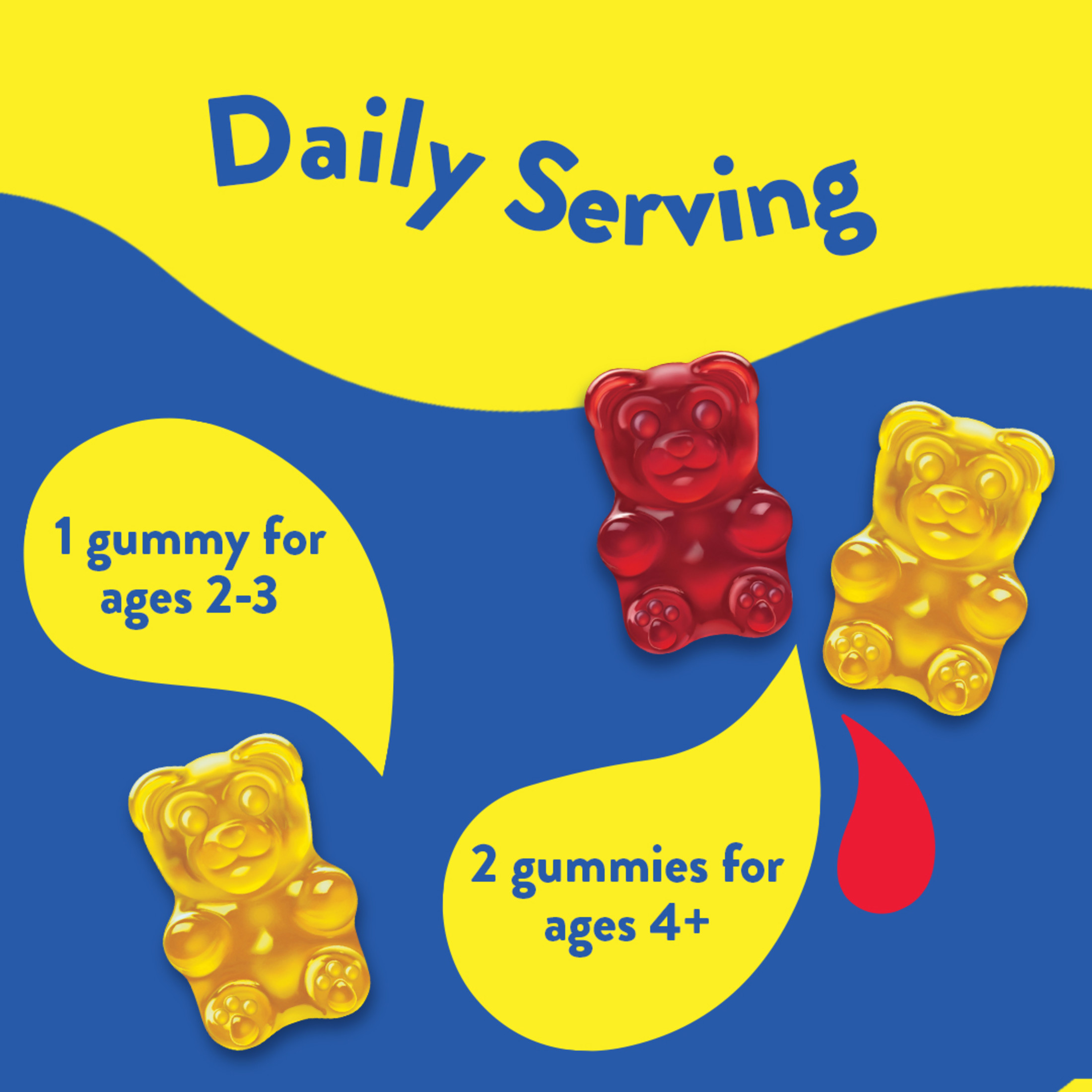 L’il Critters Gummy Vites Daily Gummy Multivitamin for Kids, Vitamin C, D3 for Immune Support Cherry, Strawberry, Orange, Pineapple and Blueberry Flavors, 70 count Gummies - image 5 of 9
