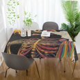 thumbnail image 3 of Yayeee Tablecloths 54" x 54" Rectangle Wrinkle Resistant Party Table Cover, Colorful Skeleton with Cloud, 3 of 8