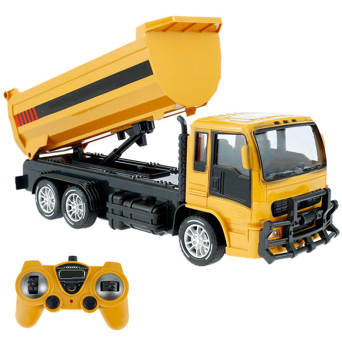 Remote Control Excavator Truck RC Construction Toys RC Dump Truck Digger Construction Vehicle Toy with LED Lights USB Electric RC Remote Control Construction Tractor Gifts for Kids - image 1 of 7