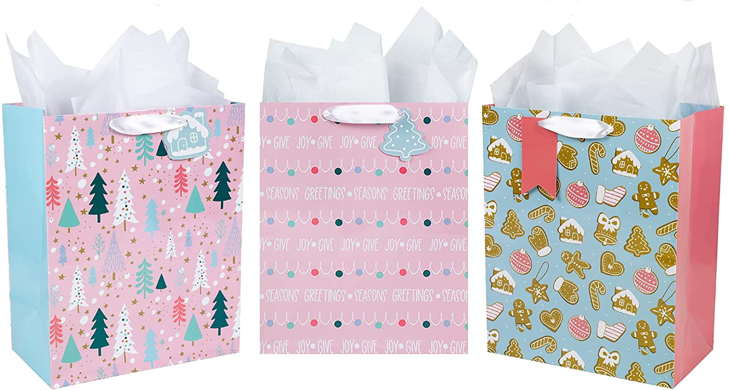 Christmas Gift Bag Pack with matching Tissue Paper 