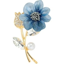 Fabric Flower Brooches for Women Elegant Flowers Pins for Clothes Floral Brooch Dainty Lapel Pin Accessories Pearl Crystal Corsage Cocktail Party Ceremony Banquet Decoration Fashion Jewelry