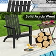 thumbnail image 6 of Costway Patio Adirondack Chair Acacia Wood Lounge Armrest Garden Deck Black, 6 of 9