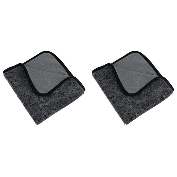 2X PañOs de Limpieza de Microfibra para Autos Toalla de Secado Ultra Gruesa para Autos PañO de Microfibra para Pulir el Hogar del Auto