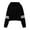 Black, variant on Short Clothes Sleeve Hoodies Girls Kids Sweatshirts Long Hooded Pullover Striped Teen Tops Girls Tops